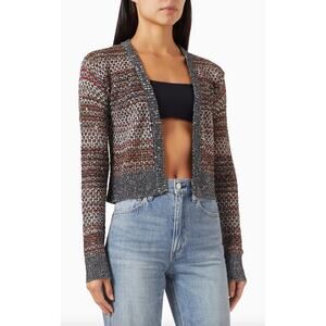 Missoni Mesh Knit Sequin Short Cardigan in Multi